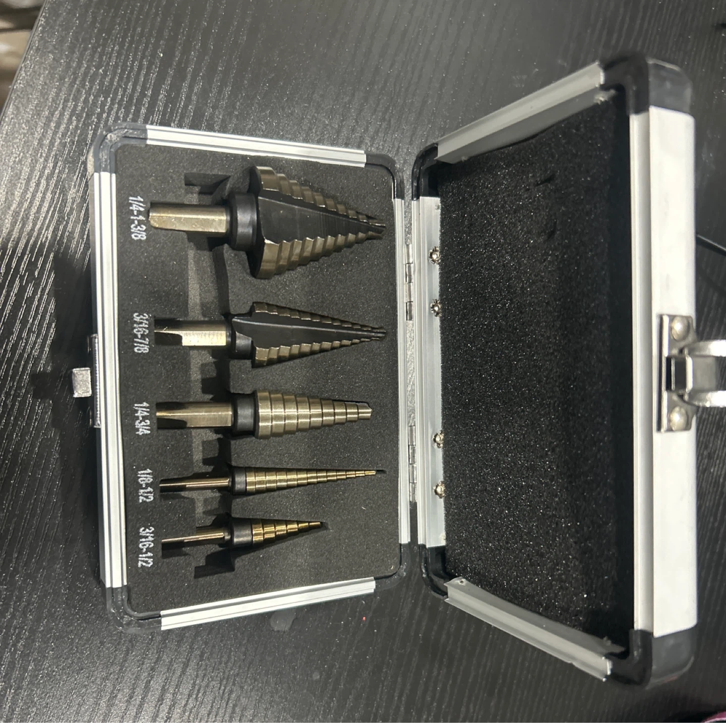Step Drill Bit Set with Case