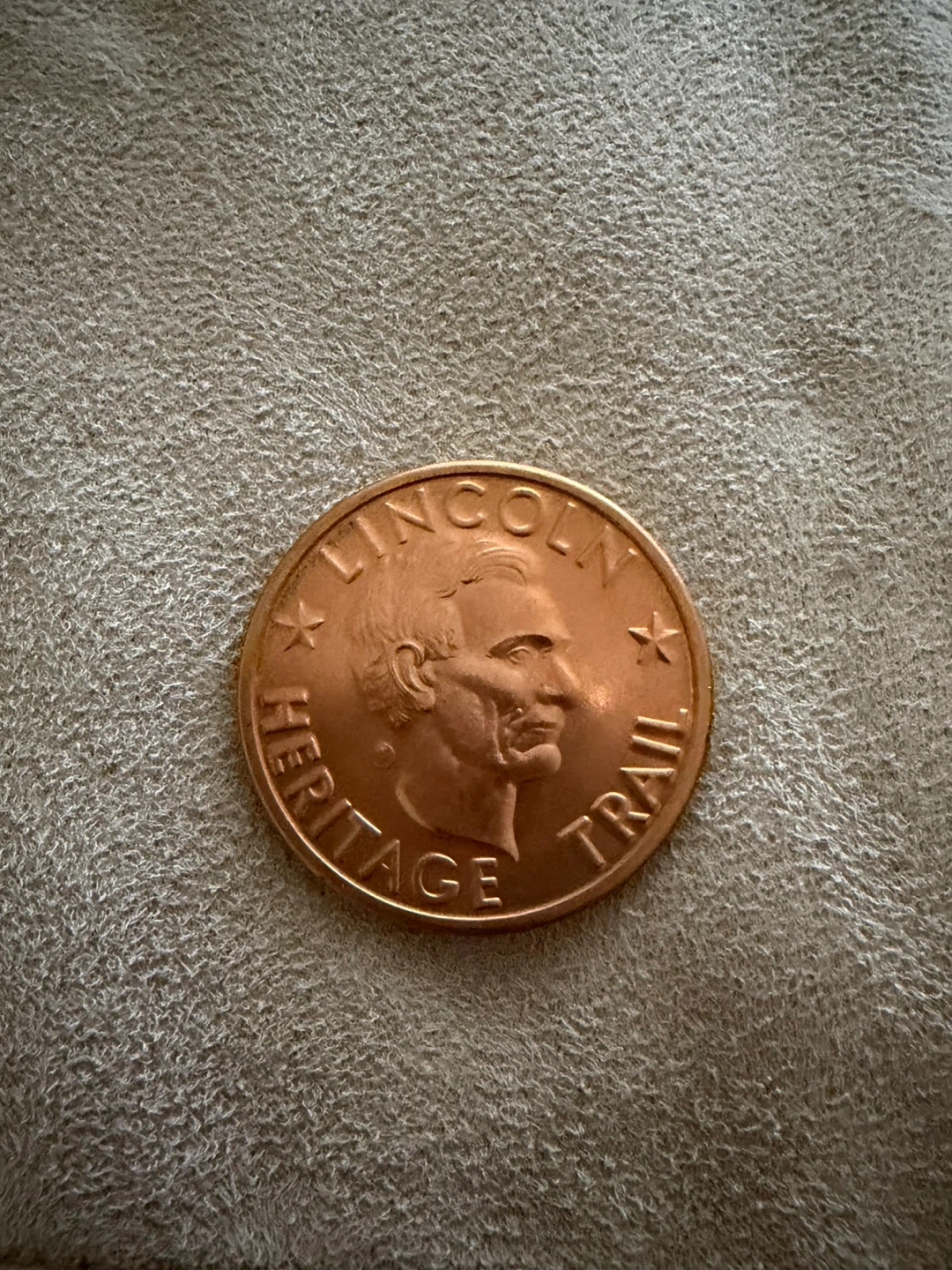 Lincoln Heritage Trail commemorative medal bronze coin 1969