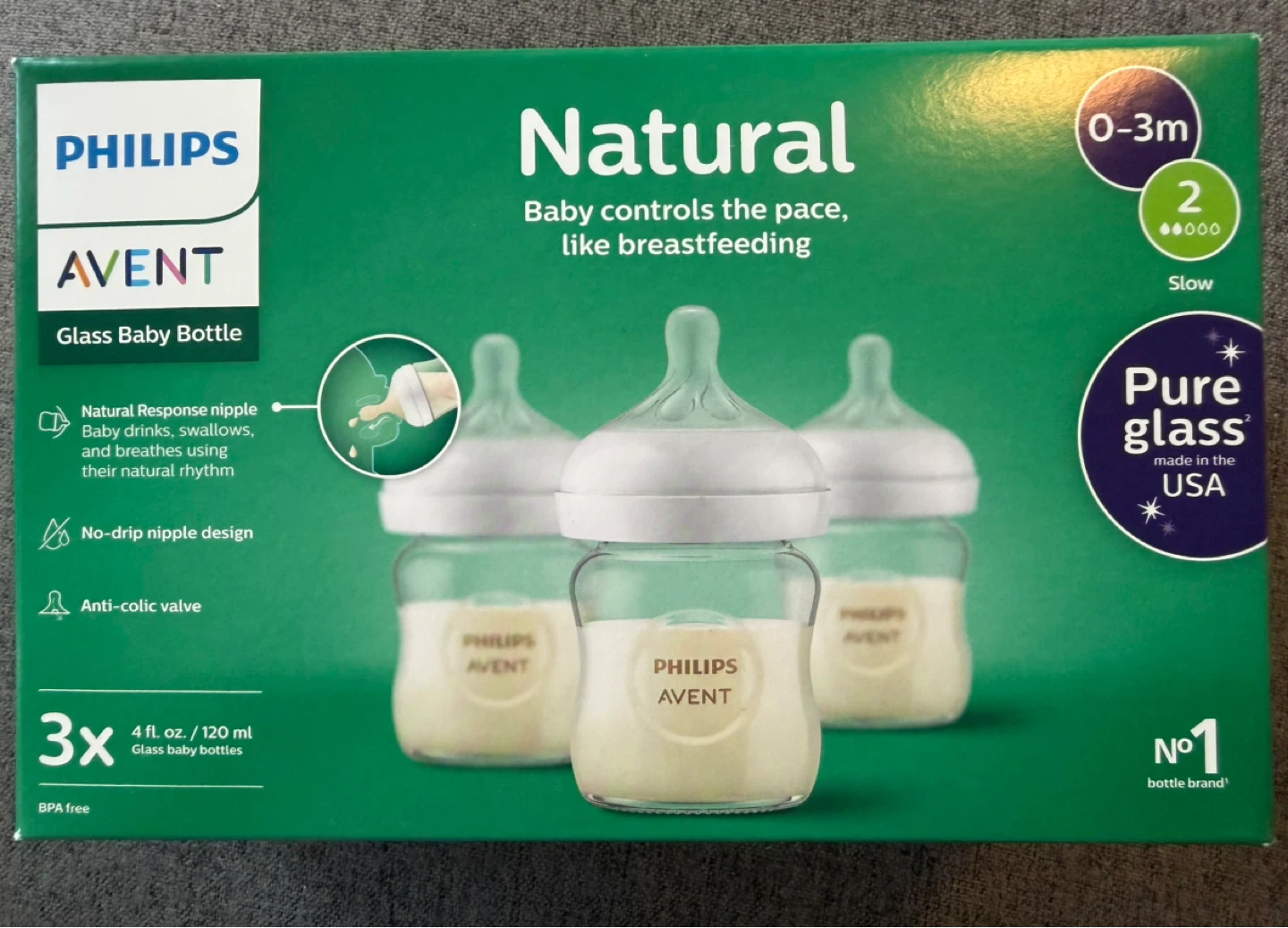 Philips Avent Natural Glass Baby Bottle