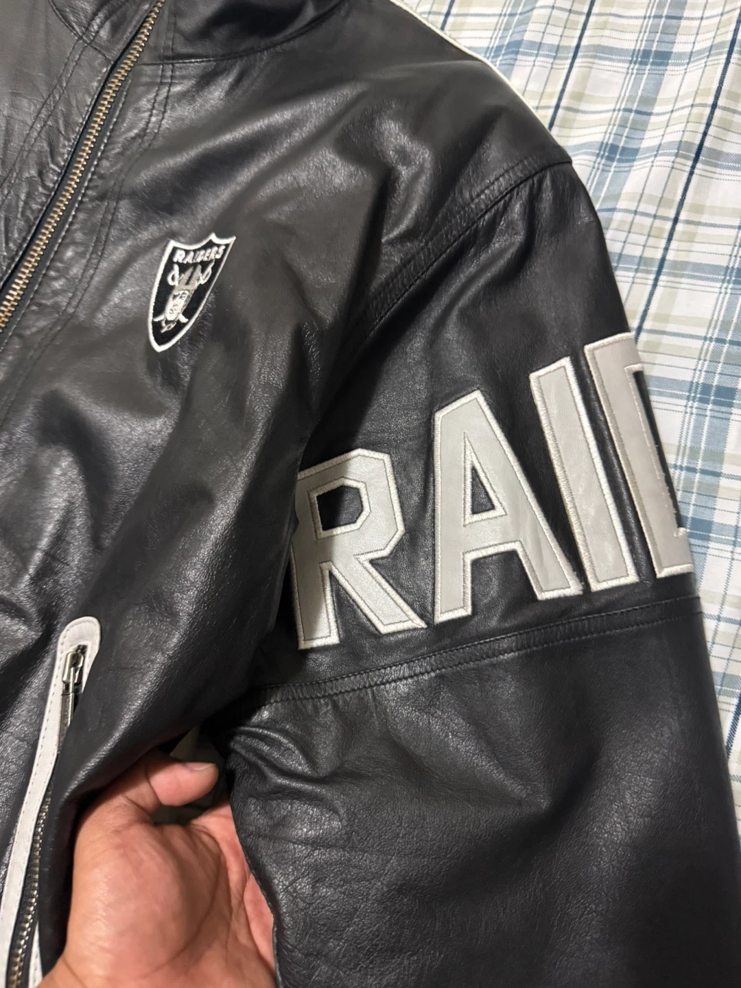Vintage Starter Las Vegas Raiders Leather Jacket - photo 2