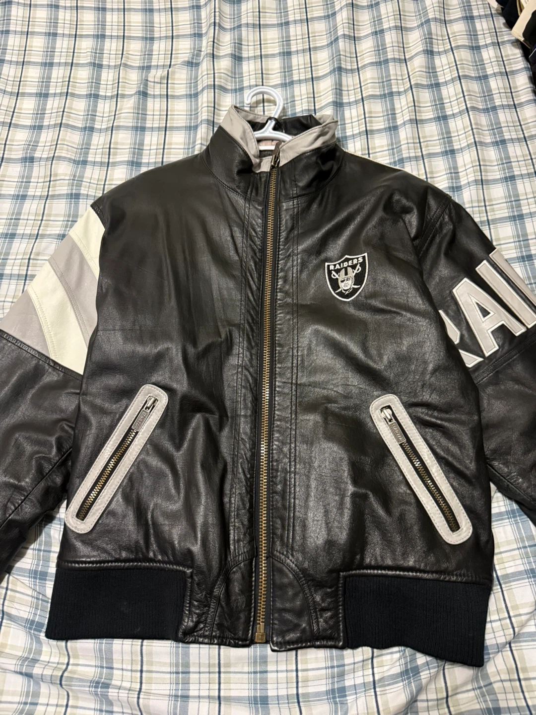 Vintage Starter Las Vegas Raiders Leather Jacket