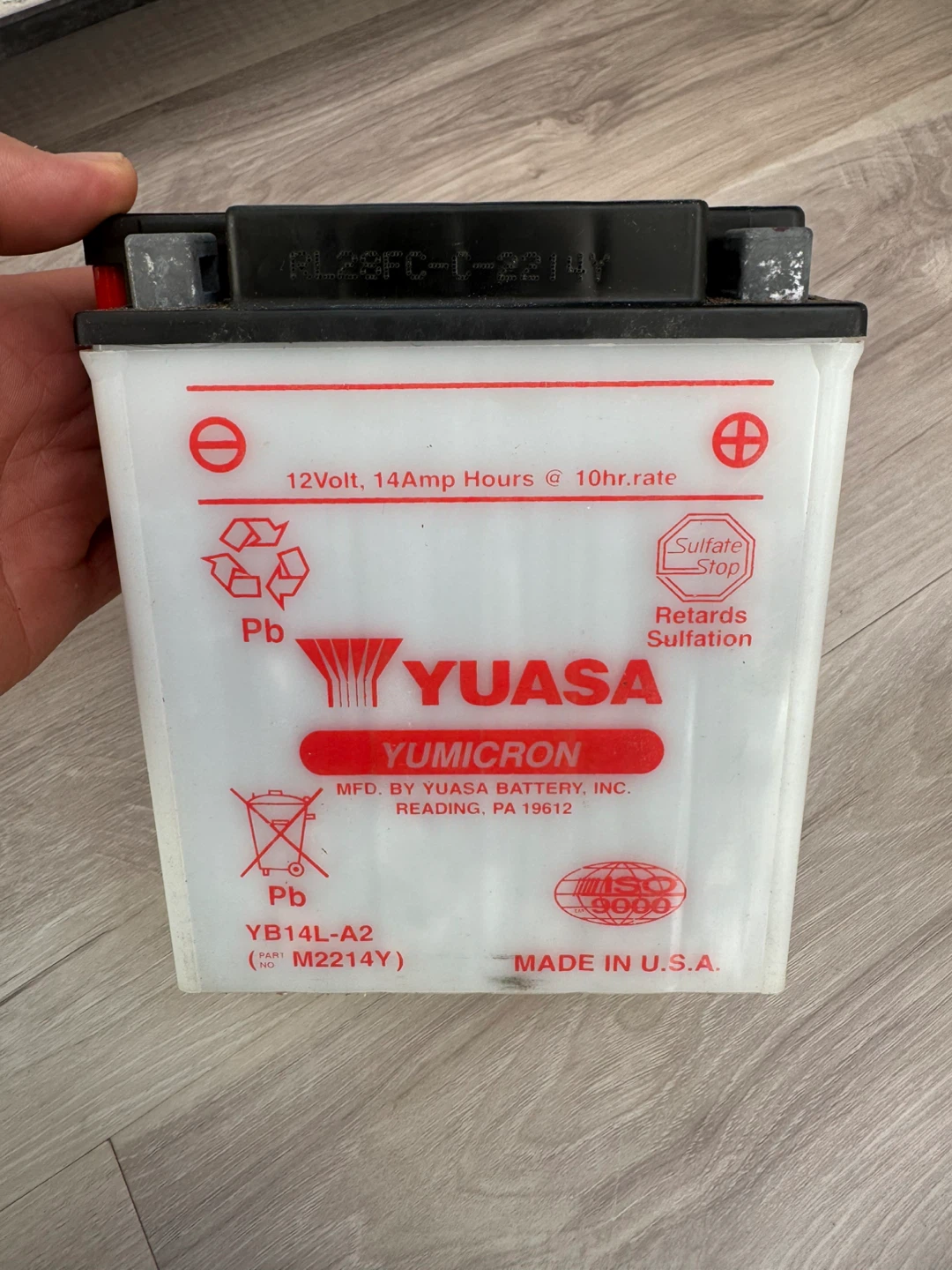 Yuasa YUMICRON Powersports Battery YB14L-A2 - photo 3