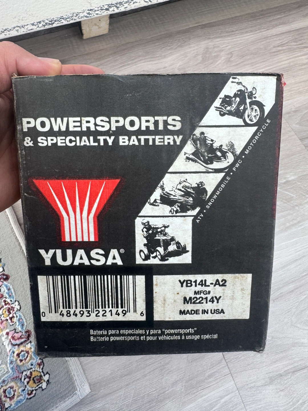 Yuasa YUMICRON Powersports Battery YB14L-A2