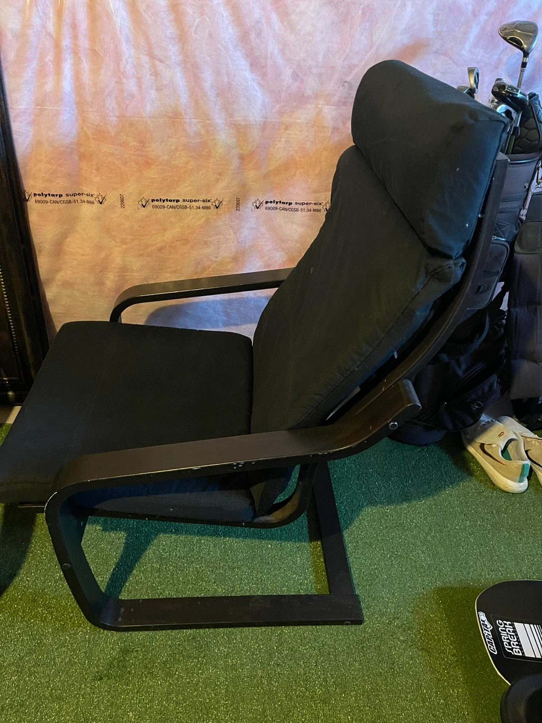 IKEA Poang Black Accent Chair
