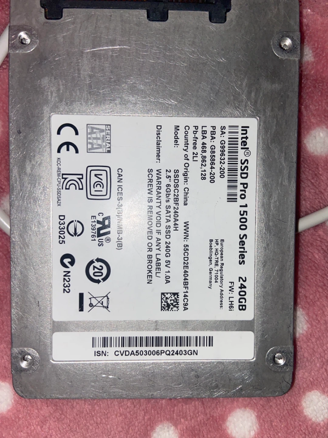 Intel SSD Pro 1500 Series 240GB