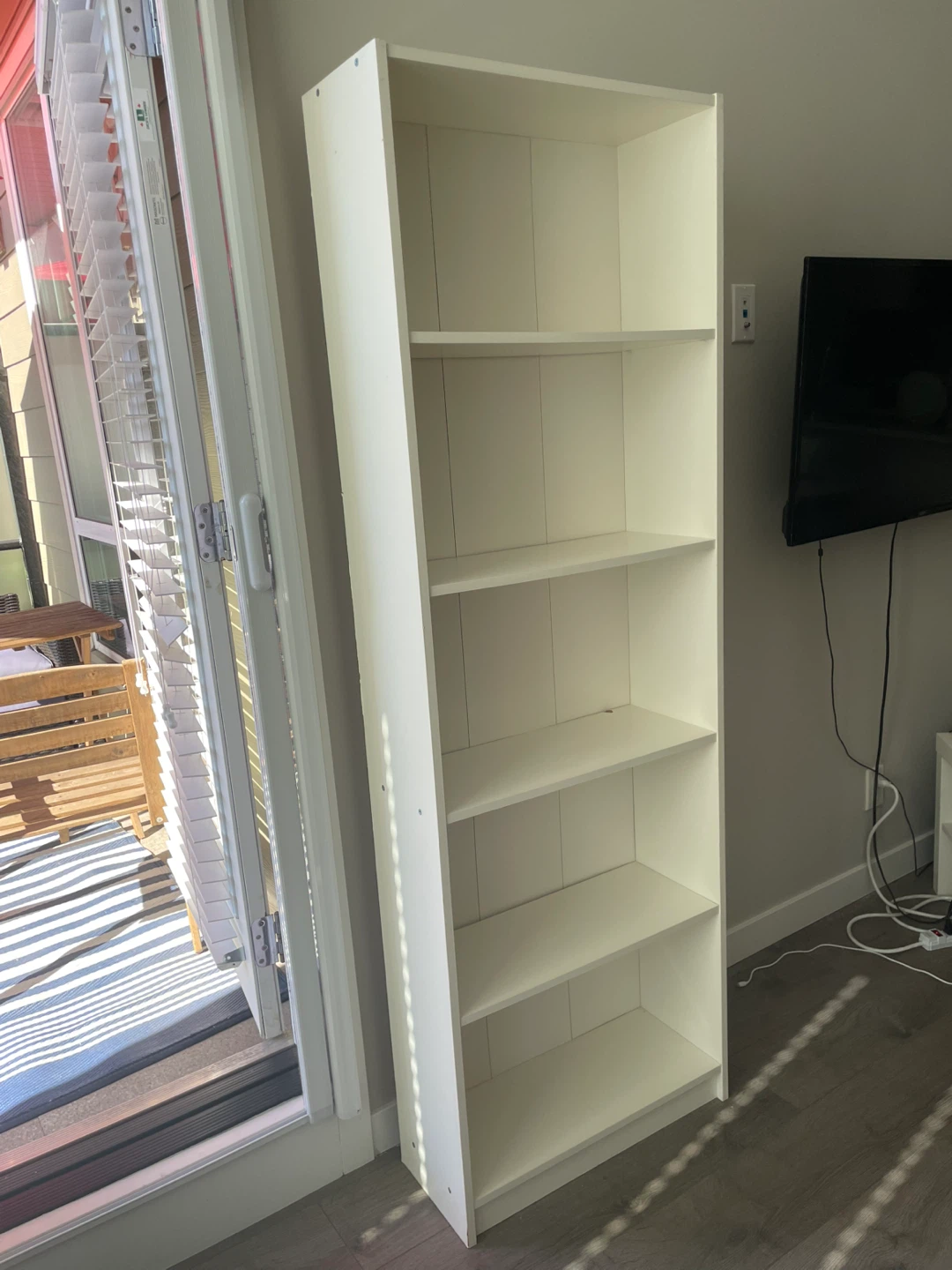 White 5-Shelf Bookshelf - photo 2