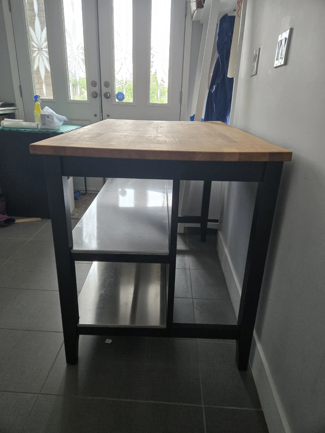 Newly refinished ikea stenstorp kitchen island butcher block - photo 3