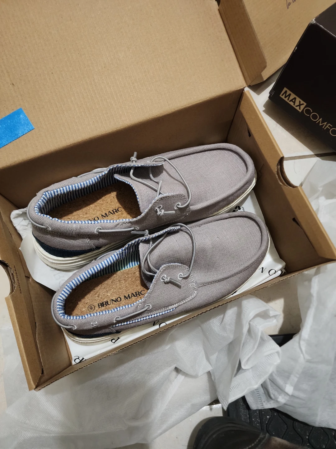 Bruno Marc Grey Men's Boat Shoes Size US 9