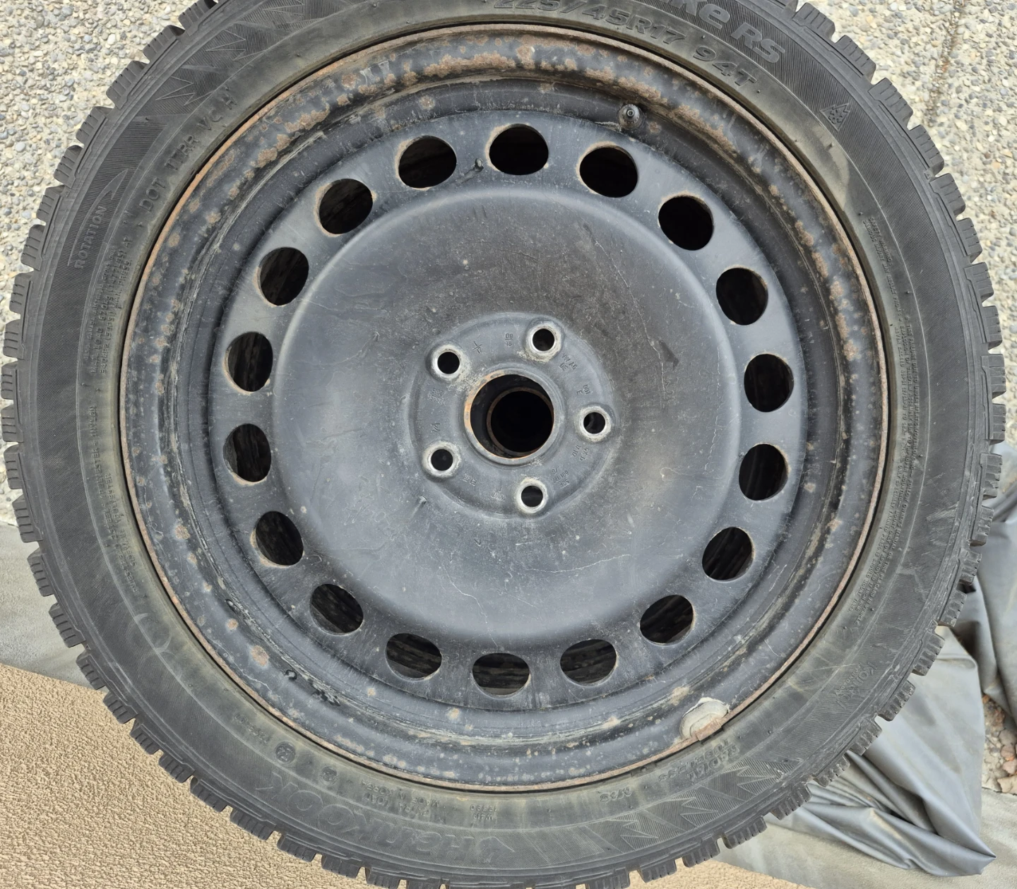 Very Good Set of 4 Tires PLUS RIMS Size 225 45 R17 M+S *DEAL* - photo 3