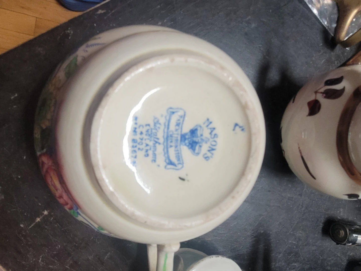 Cup England red ruby glass Milk Red Rose - photo 4