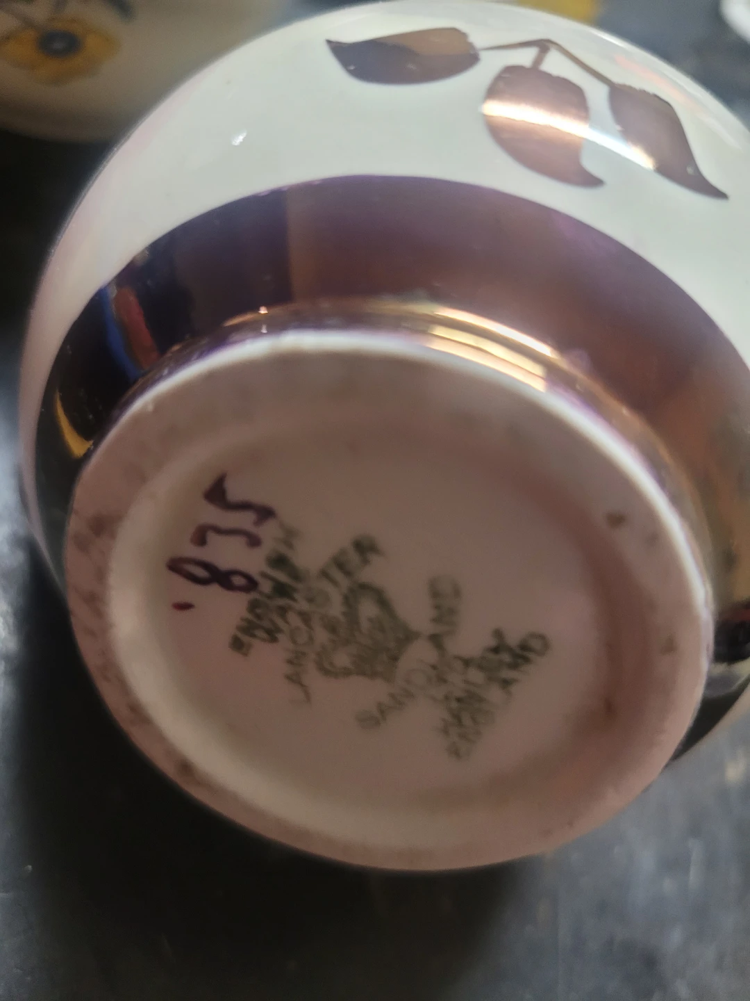 Cup England red ruby glass Milk Red Rose - photo 5