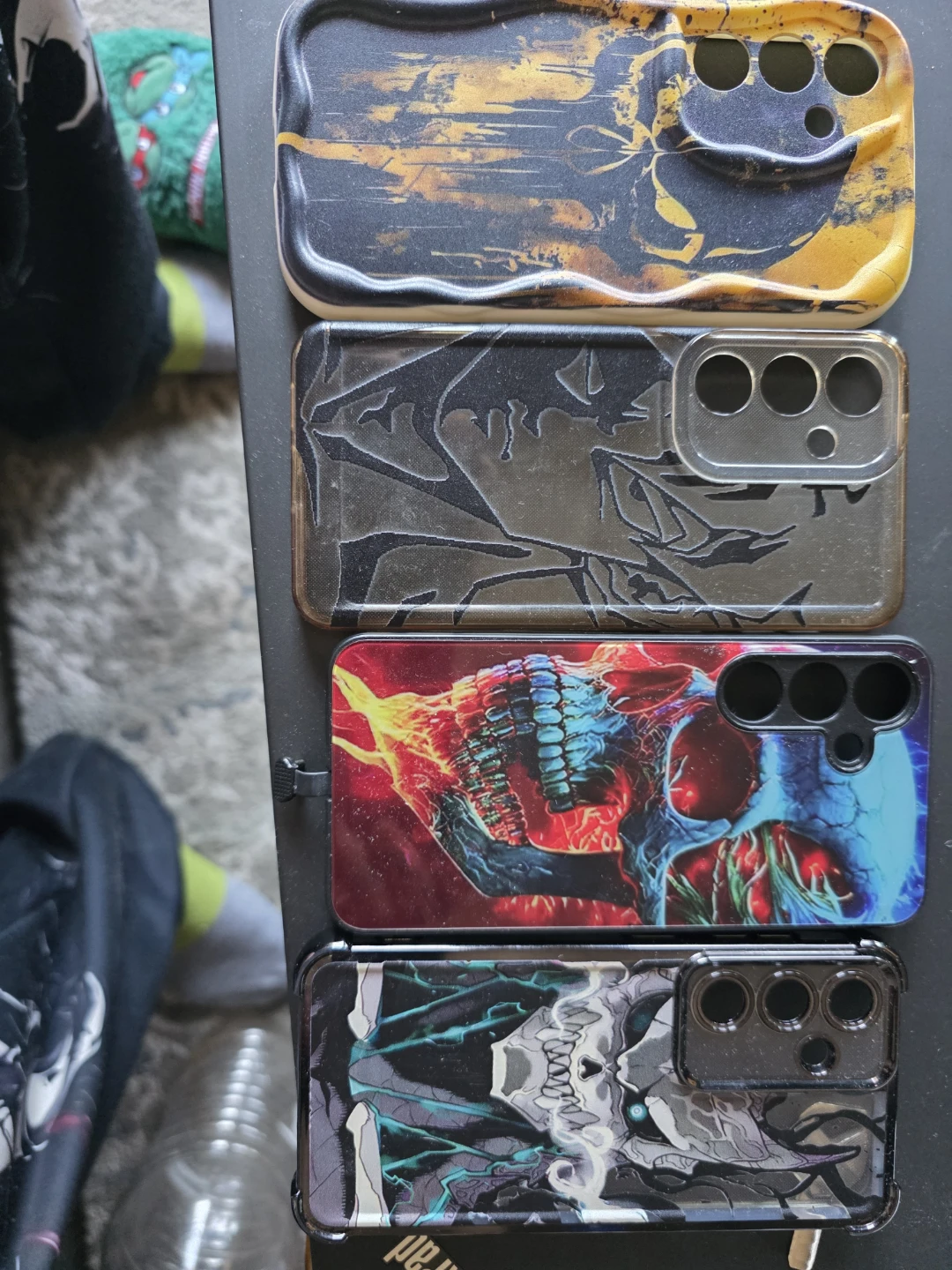 Phone Cases - 4 Pack with Skulls and Abstract Designs