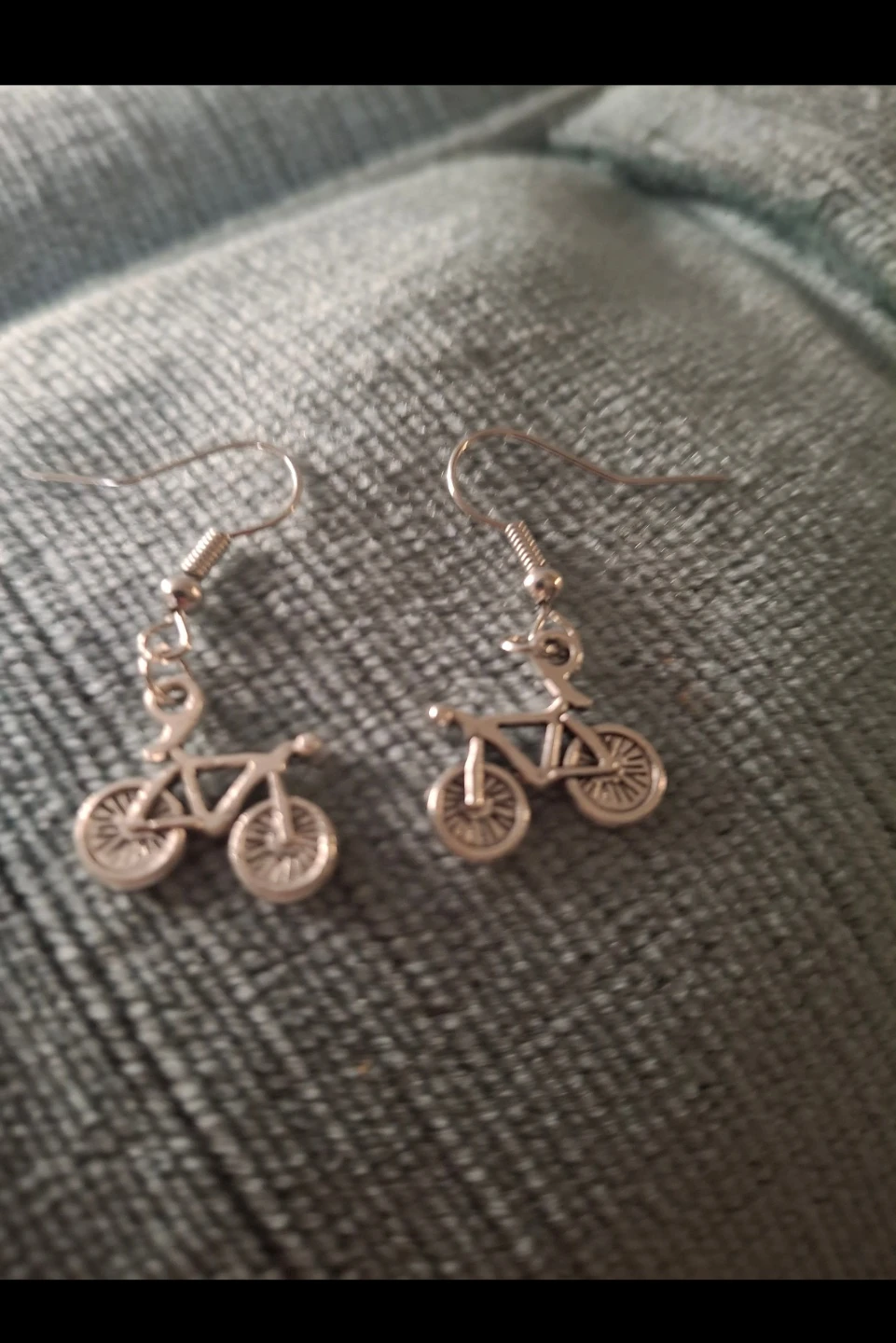 Handmade Charm Earrings - Hypoallergenic -Bicycle