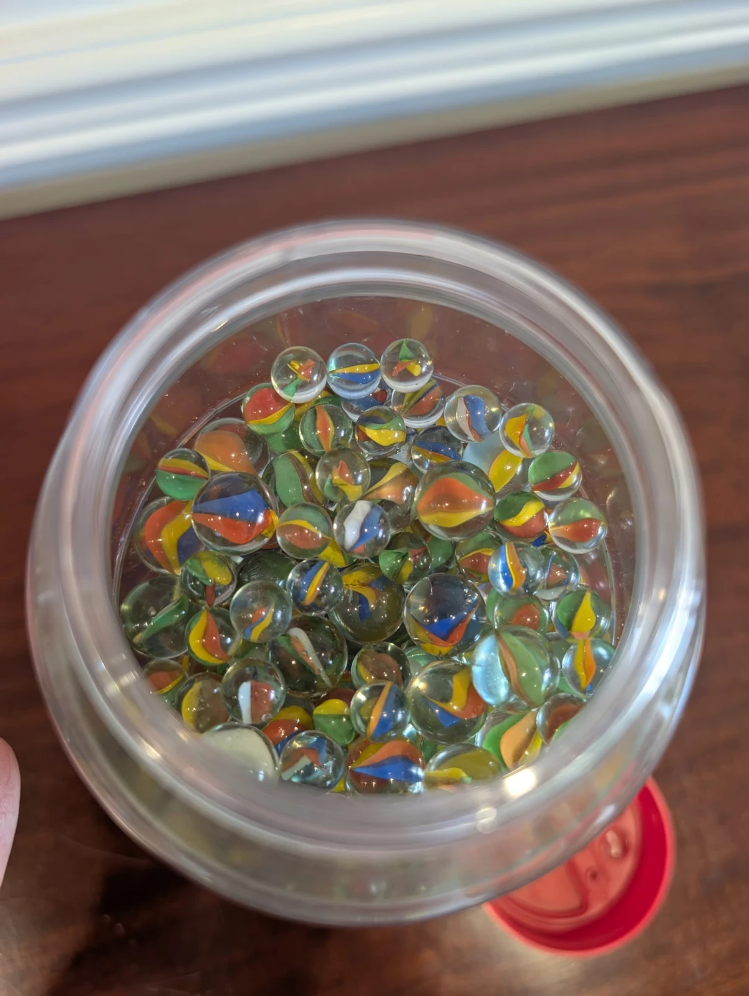 Large Jar of Assorted Glass Marbles - photo 4