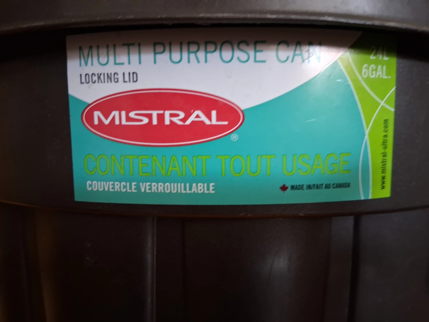 Mistral Multi Purpose Can with Locking Lid - 24L - photo 3