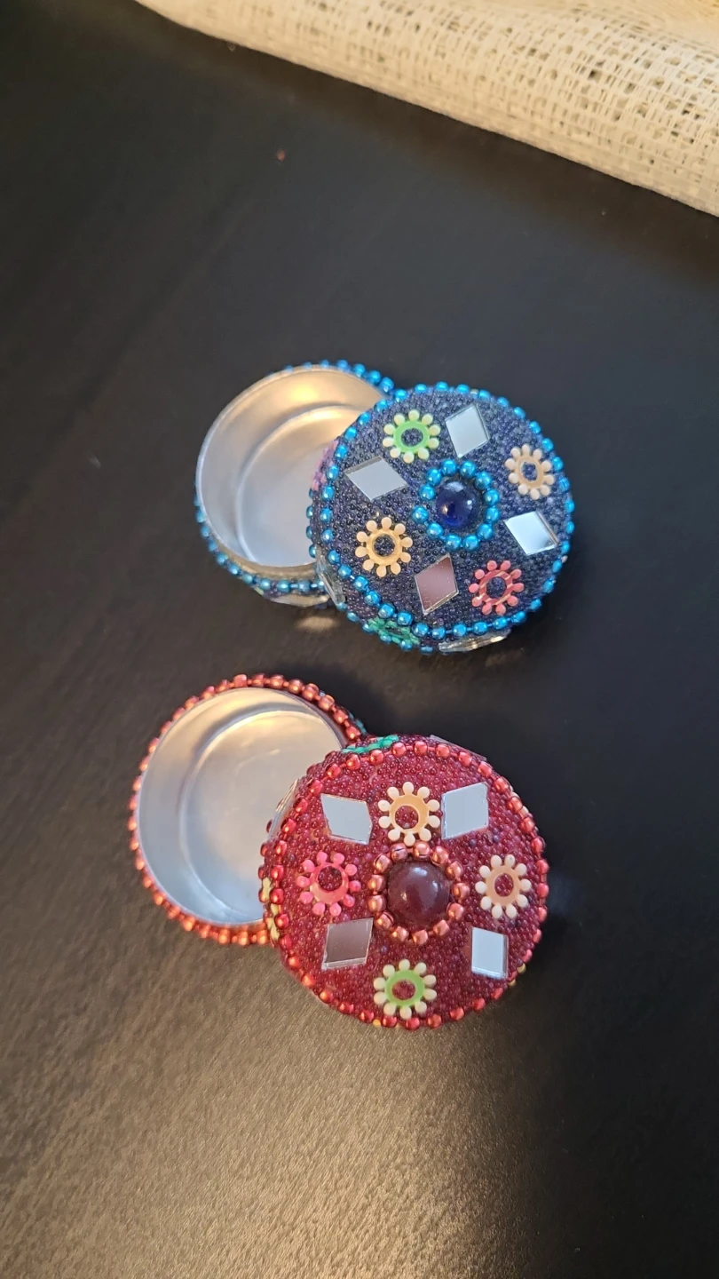 NEW Set of 2 Decorative Trinket Boxes