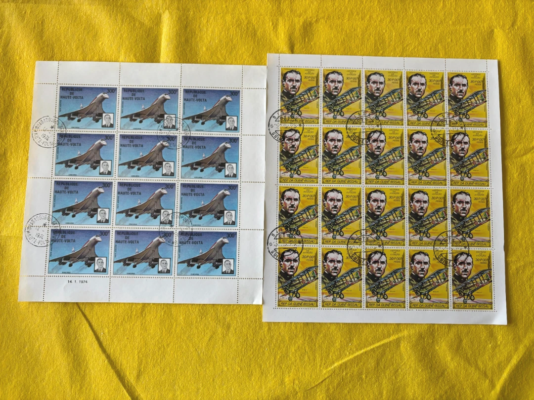Stamp sheets set (2x) Planes (international)
