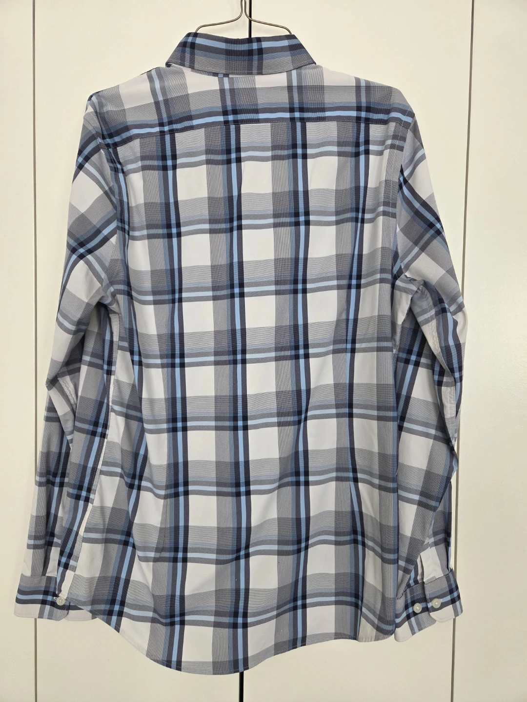 Men's Express Performance Slim Fit Plaid Button-Down Shirt - photo 2