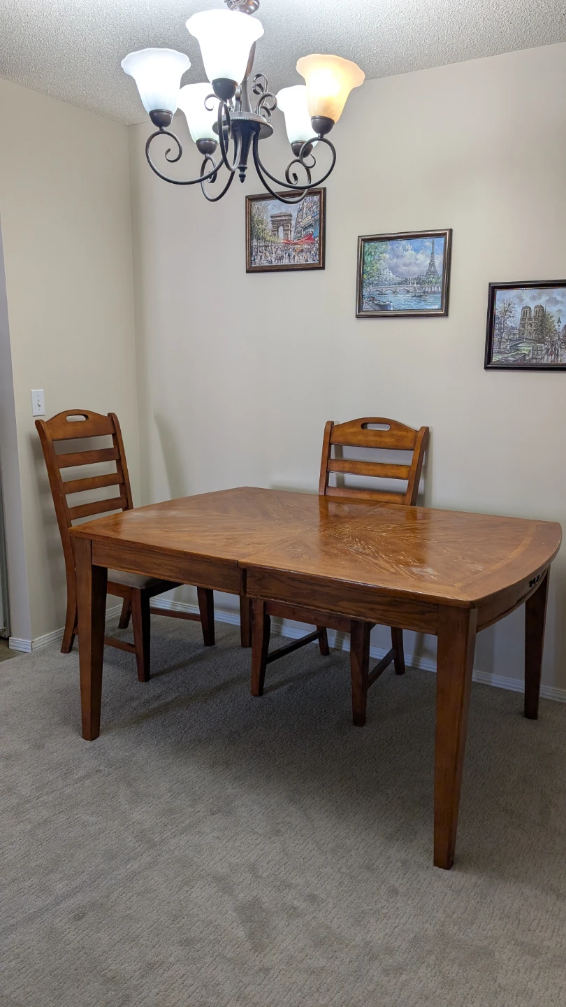 Wooden Dining Table and Chairs Set