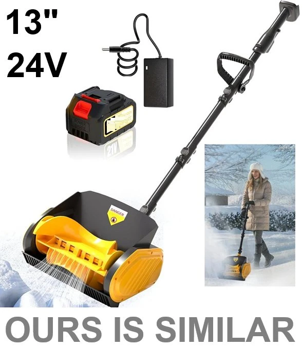 Cordless Electric Snow Blower Shovel - 13" - 24V