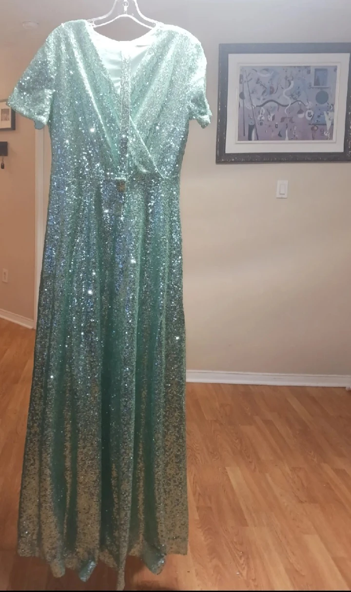 Sequin Maxi Dress - Mint Green - photo 2