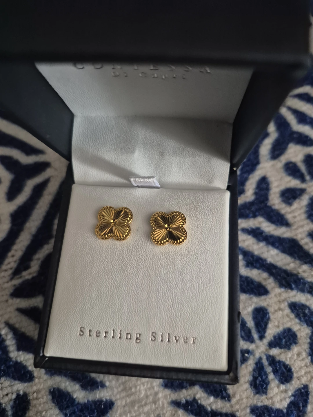 Sterling Silver Clover Stud Earrings