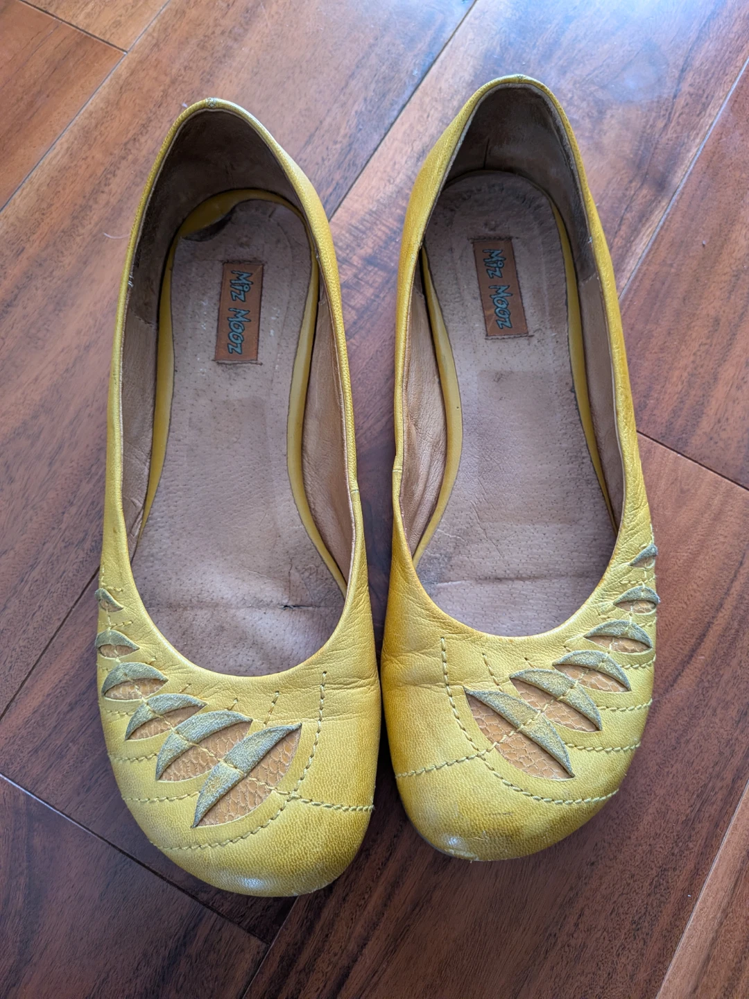Miz Mooz Yellow Leather Ballet Flats - photo 3