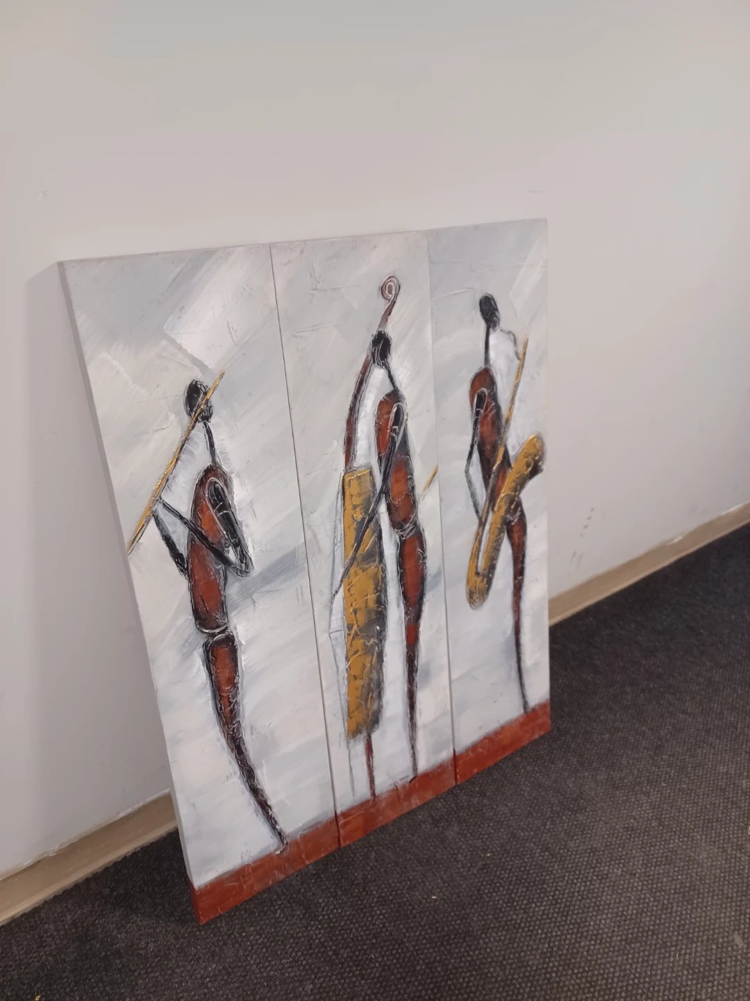 Triptych Wall Art - African Musicians - photo 4