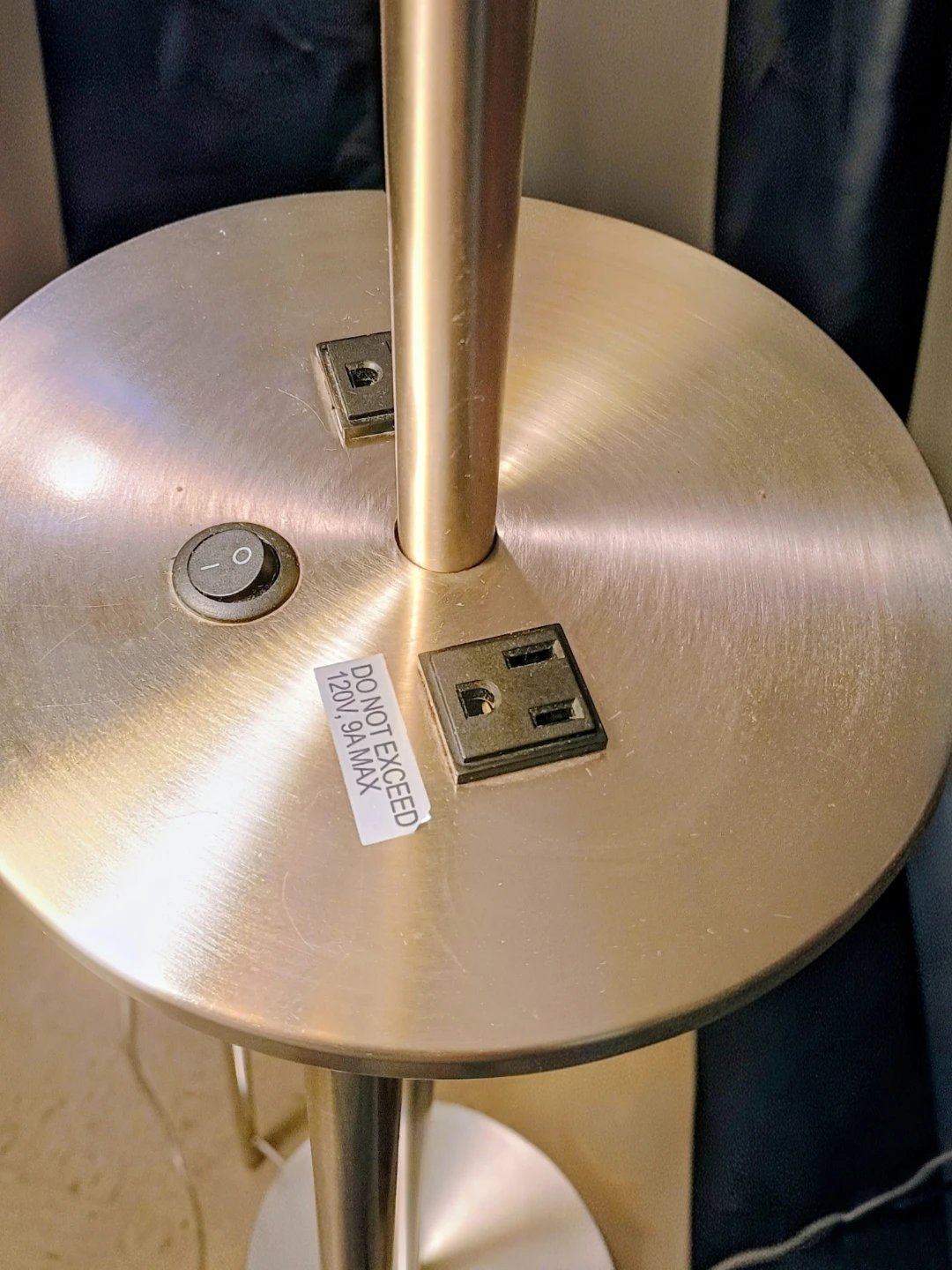 Modern Drum Shade Floor Lamp with Built-in Outlet - photo 4