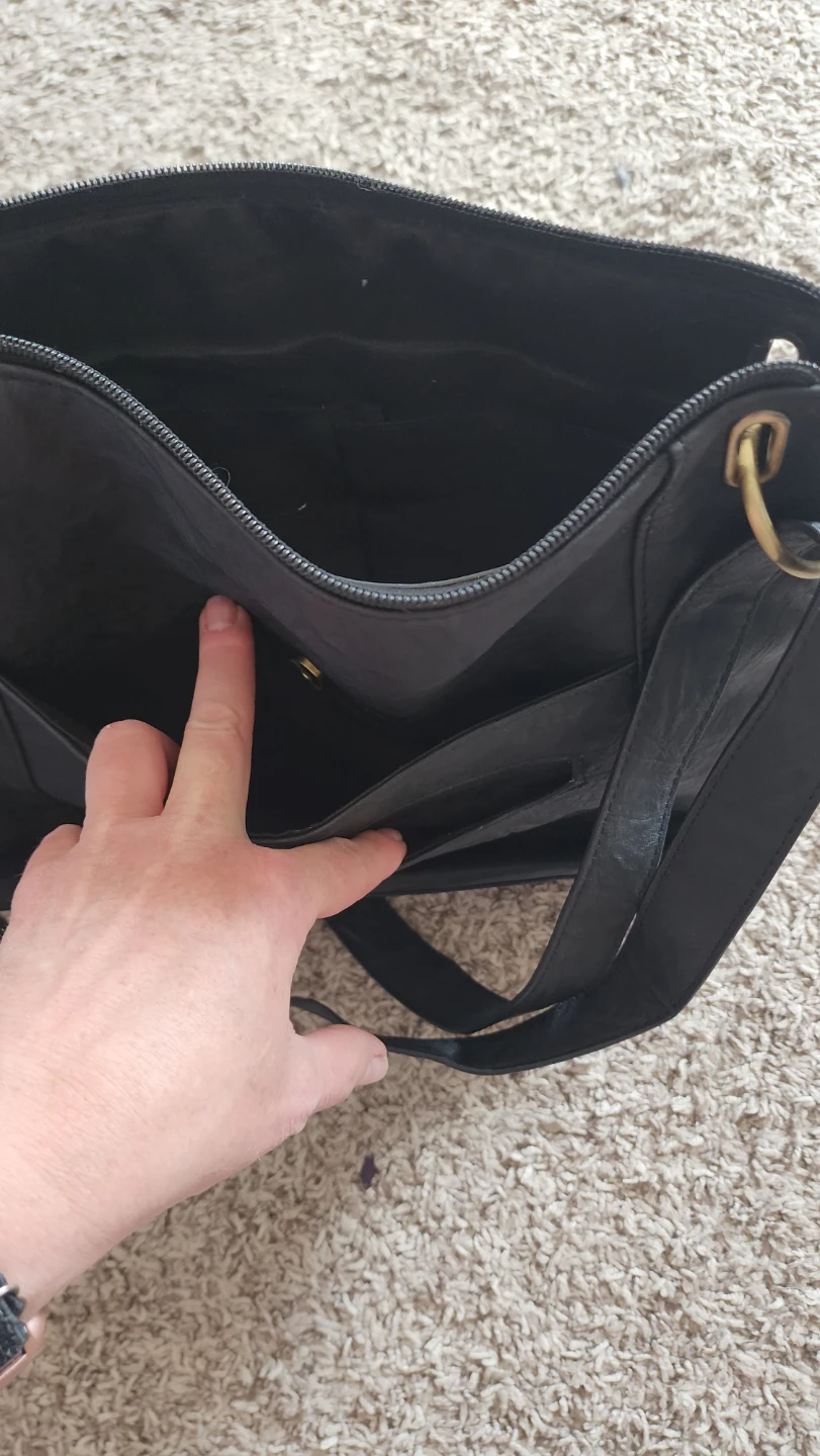 Black Faux Leather Crossbody Purse - photo 3