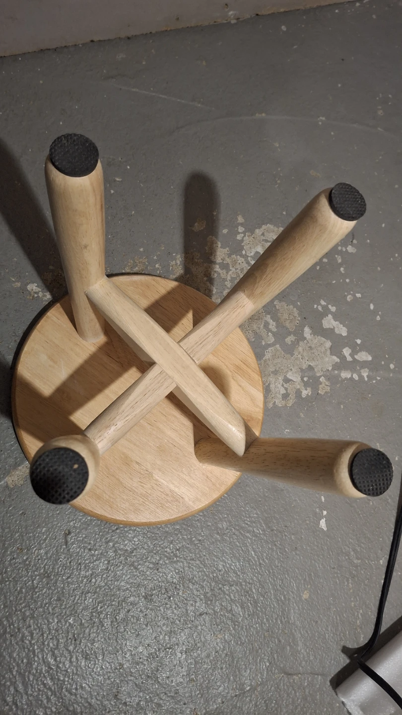 Solid Wooden Round Stool 30cm - photo 3