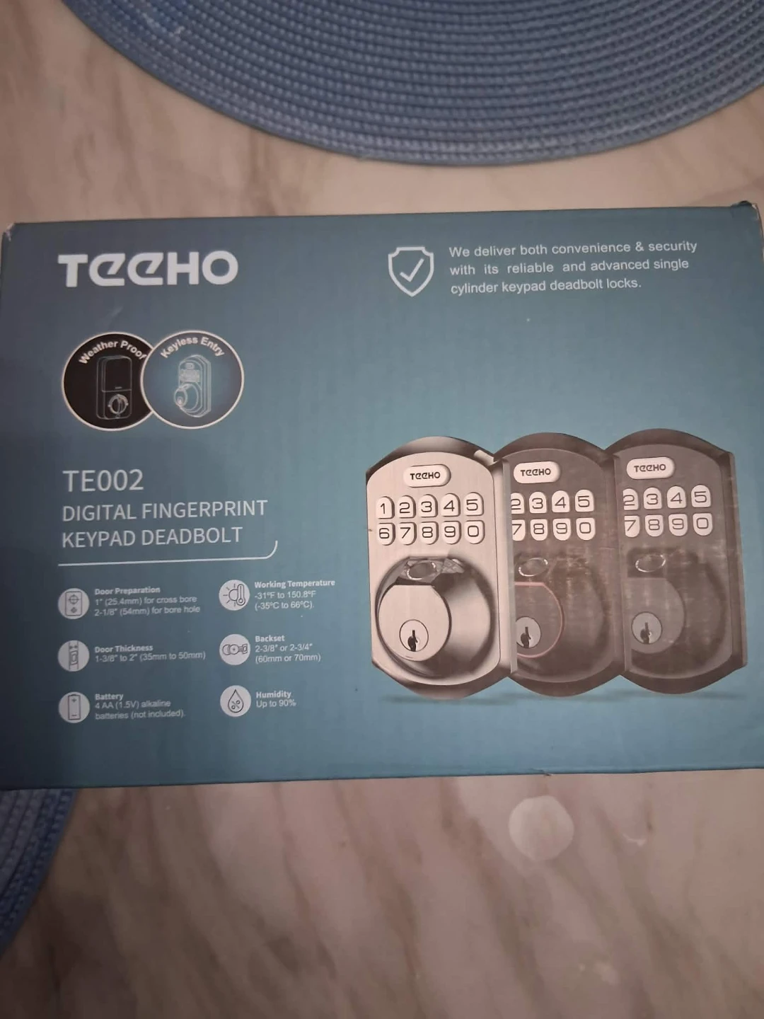 TECH0 TE002 Digital Fingerprint Keypad Deadbolt