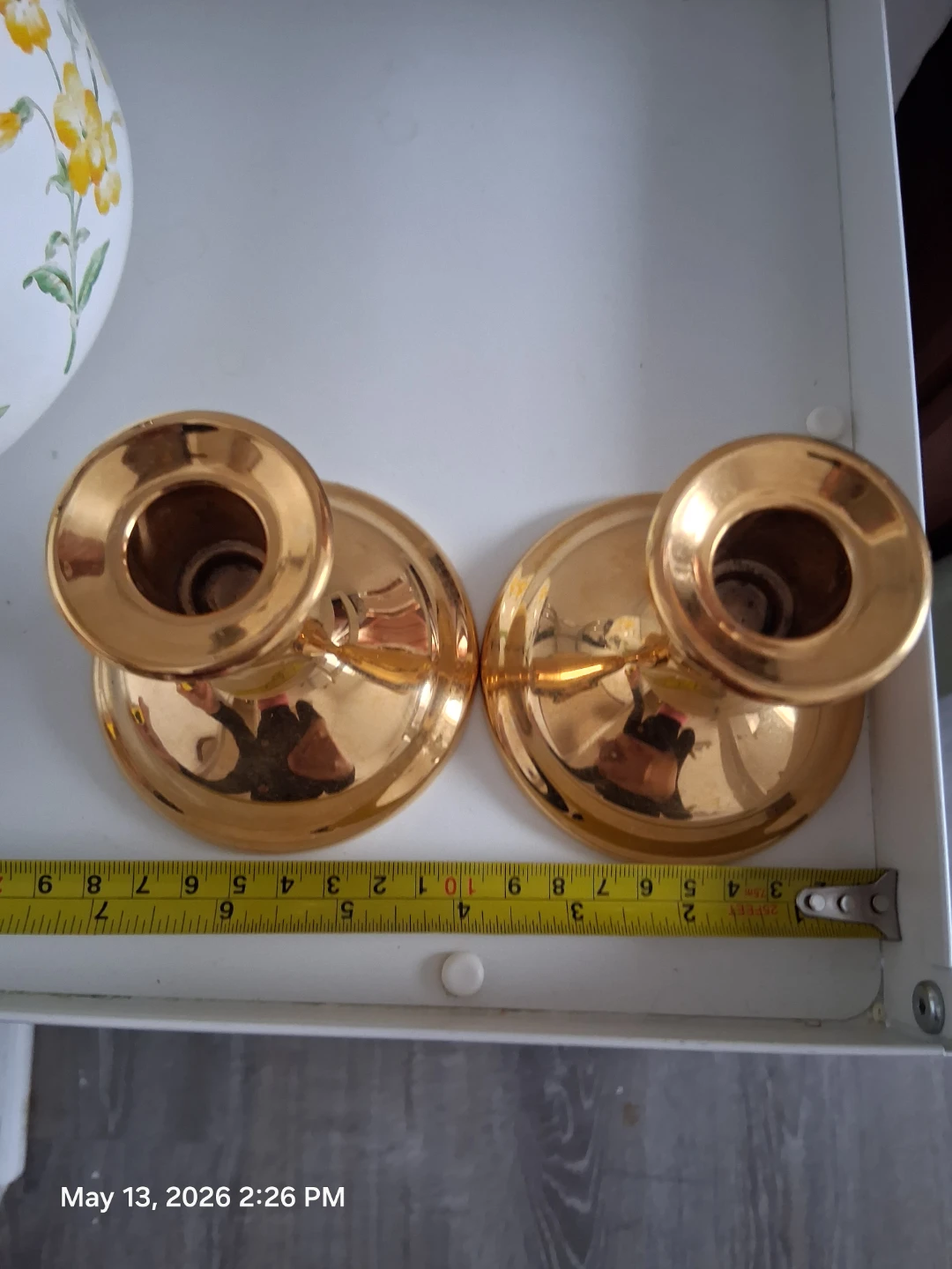 Set of 2 Gold-Plated Candlesticks - photo 4