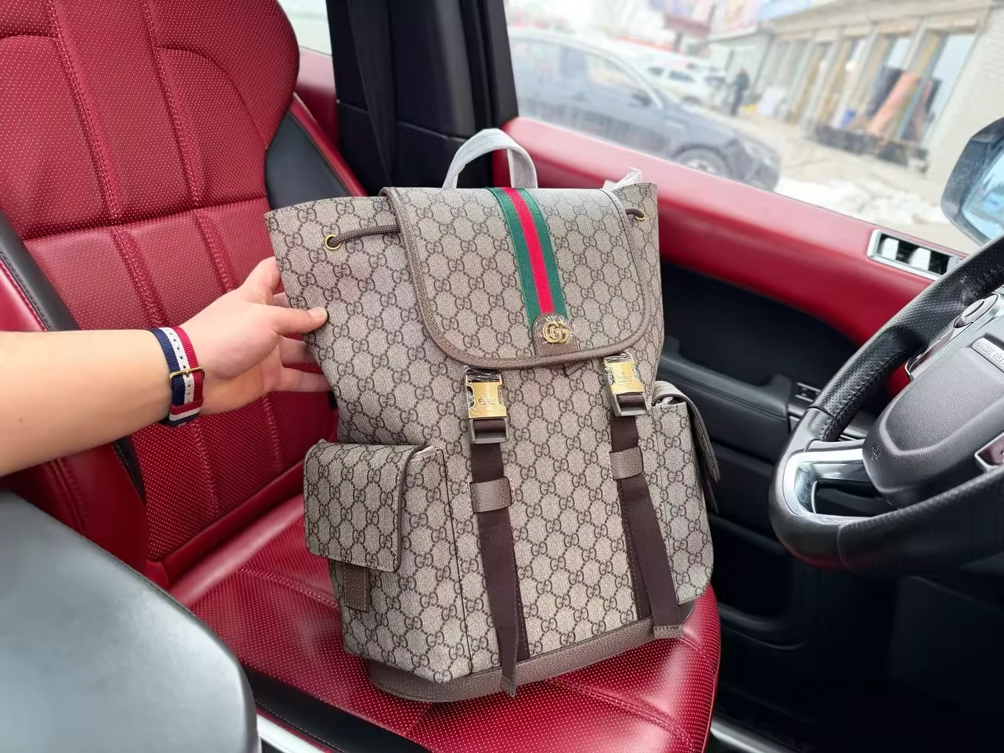 Gucci GG Supreme Canvas Backpack
