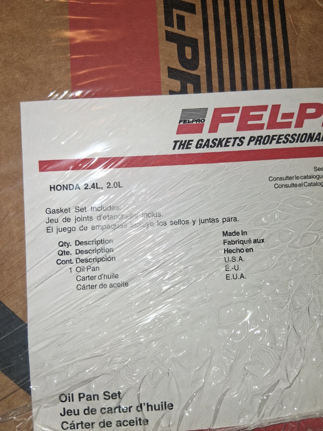 Fel-Pro Oil Pan Gasket Set for Honda 2.4L/2.0L [2003 -2007] - photo 4