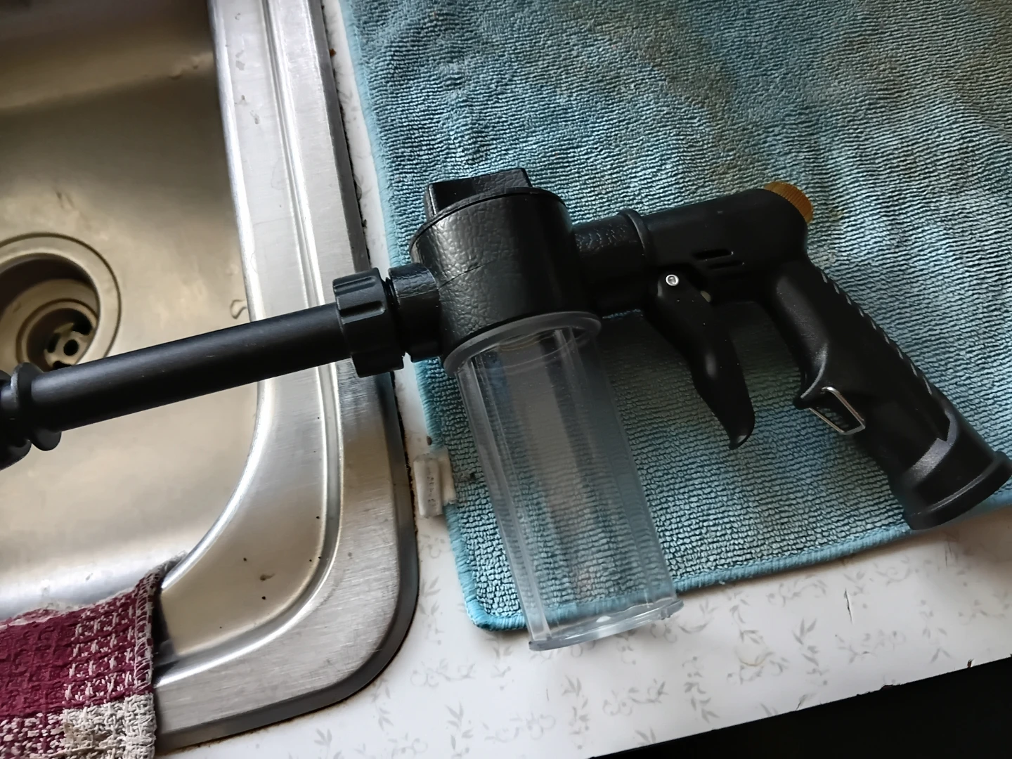 Black Foam Cannon Sprayer with Detachable Bottle