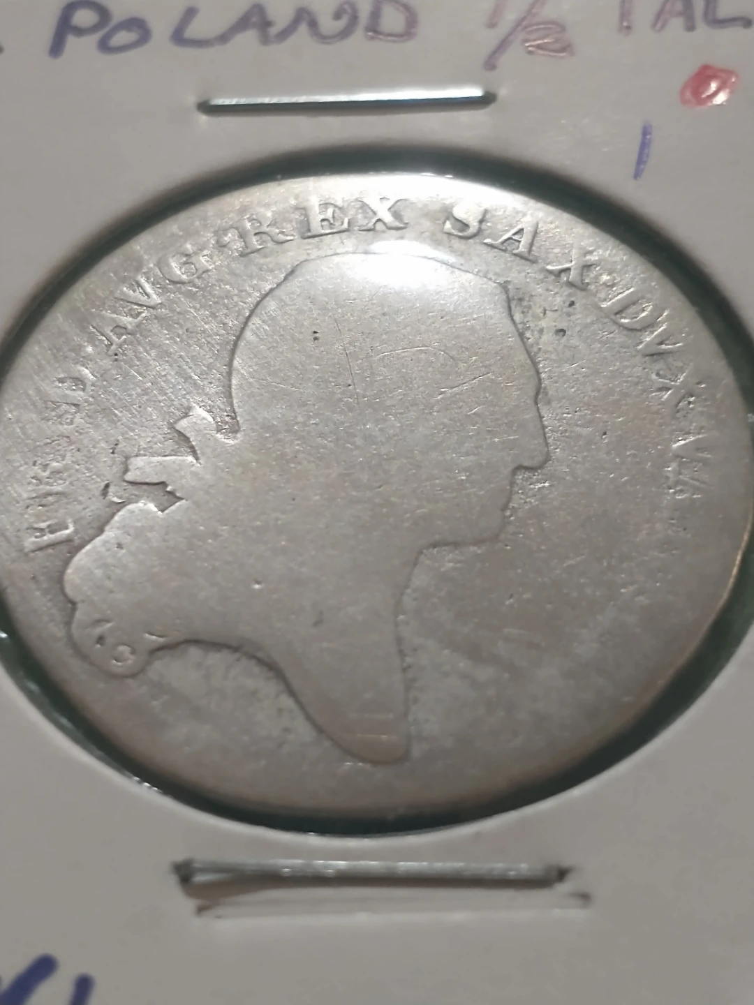 1812 Poland 1/3 talara (thaler) silver coin, weak
