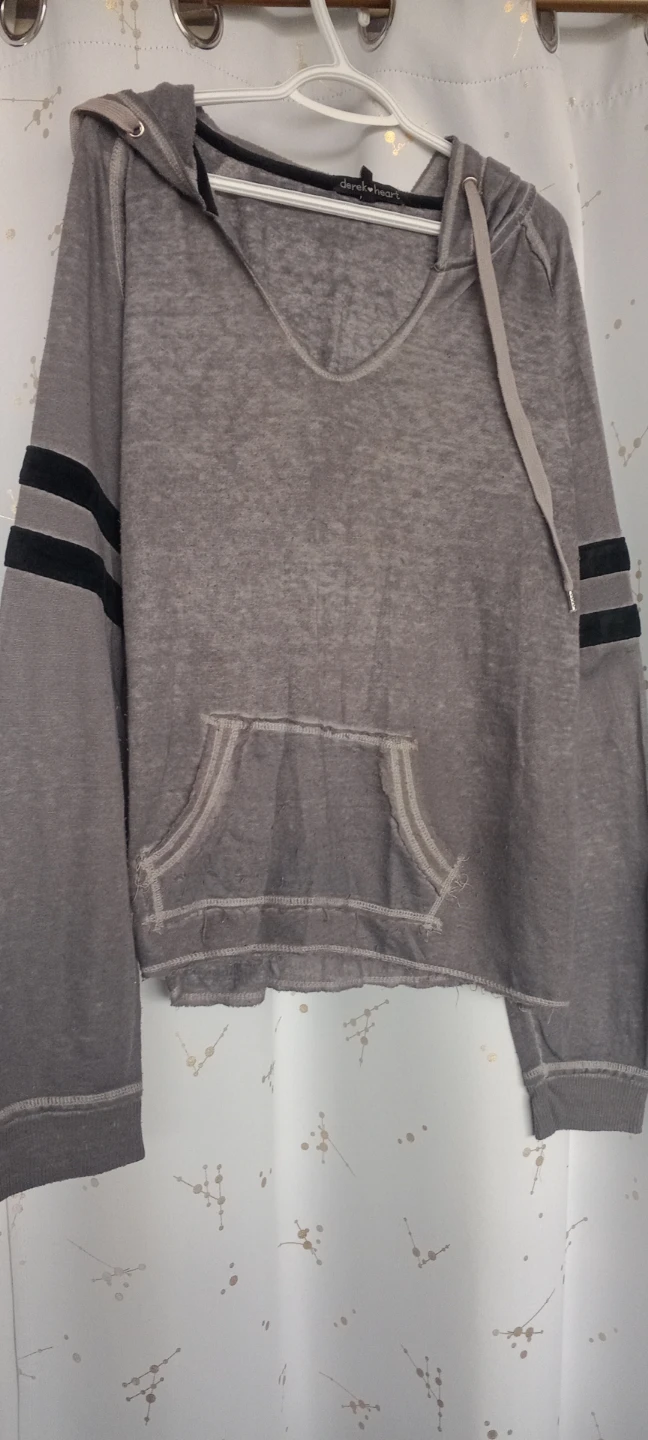 Derek Heart Grey Hoodie Size L