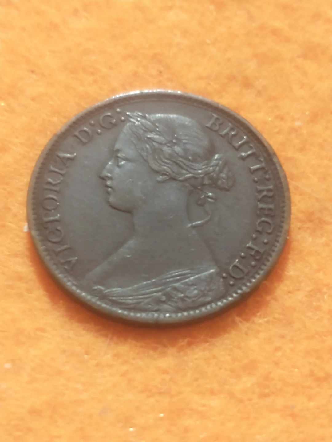 1868 England Victoria Farthing  KM #747 - photo 4