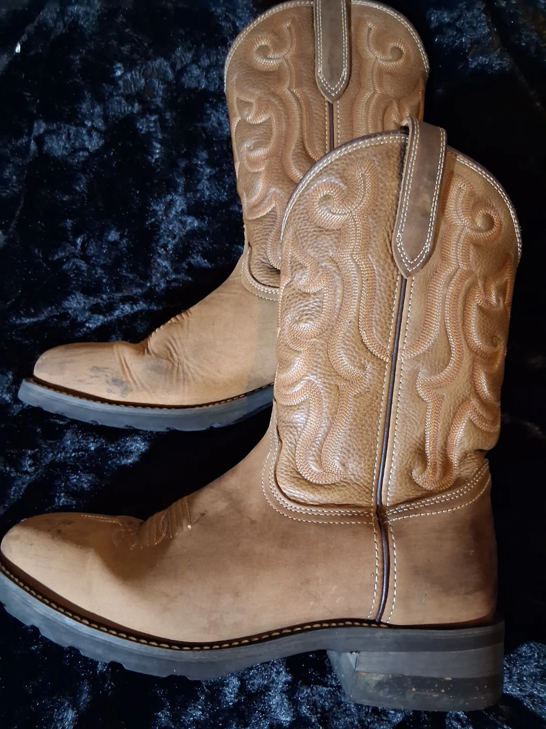 Men's Brown Leather Cowboy Boots