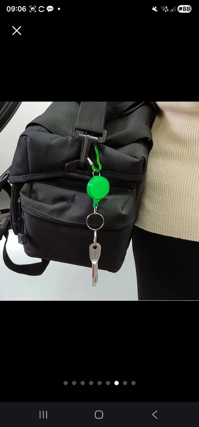 Retractable Badge Holder with Carabiner Clip