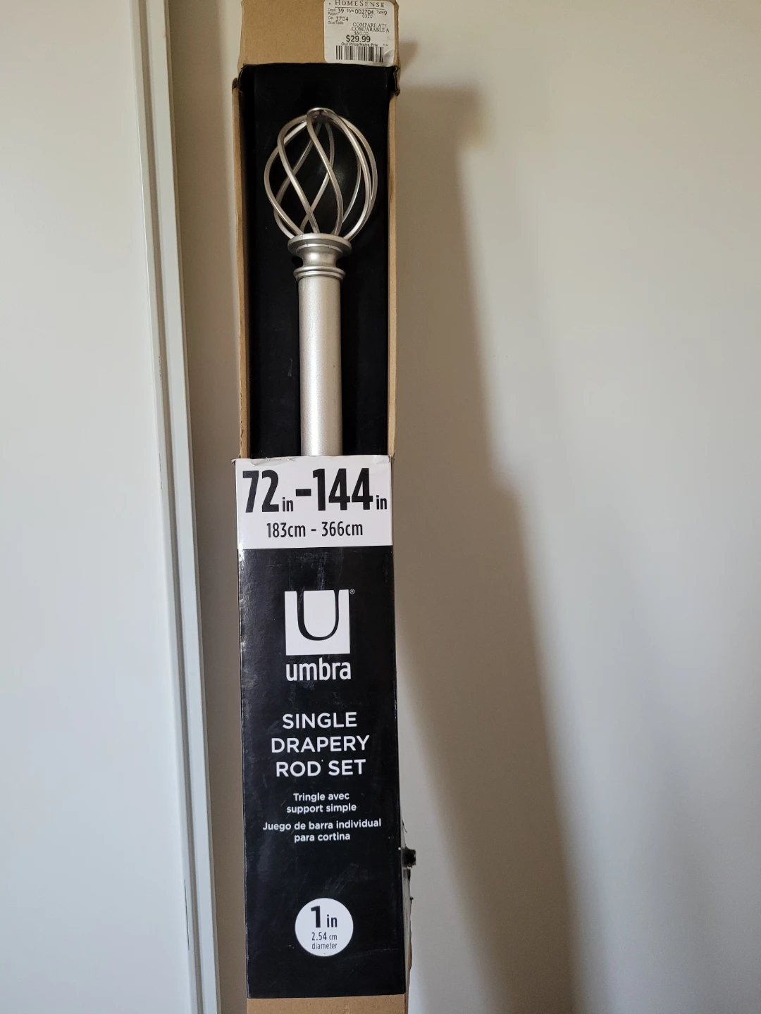 Umbra Single Drapery Rod Set 72-144 inch - photo 2