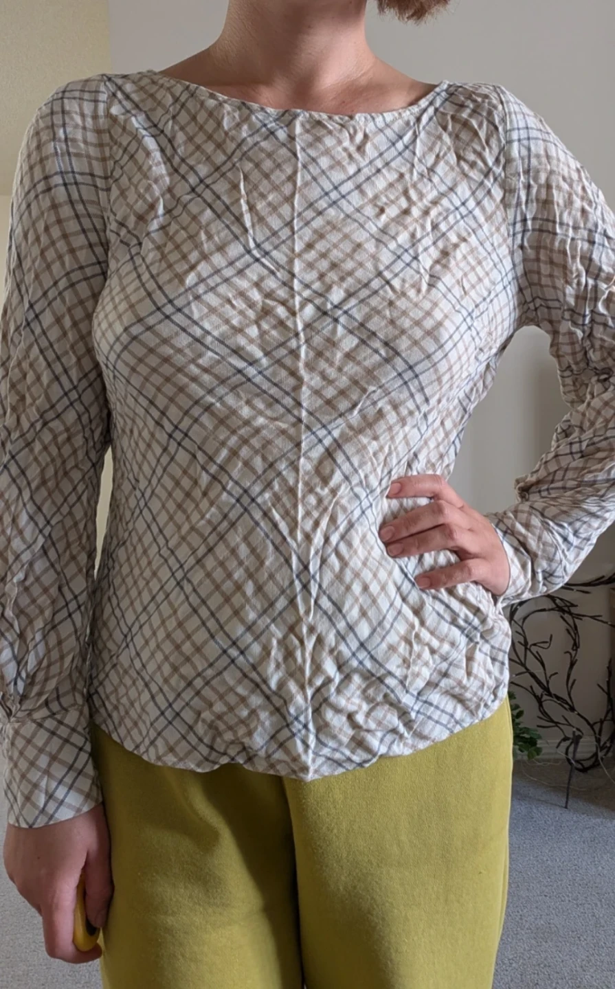 Women's Long Sleeve Plaid blouse