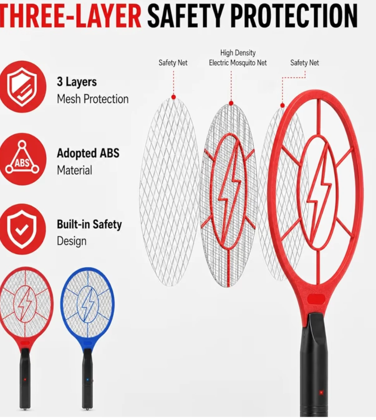 NEW Electric Bug  Mosquito Fly Swatter Indoor Outdoor - photo 5