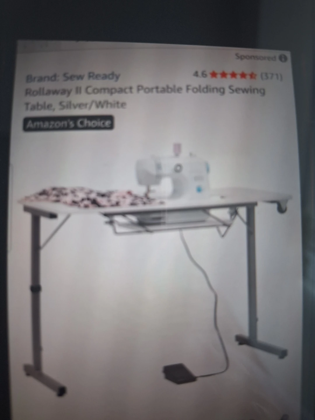 Sewing folding table white - photo 3