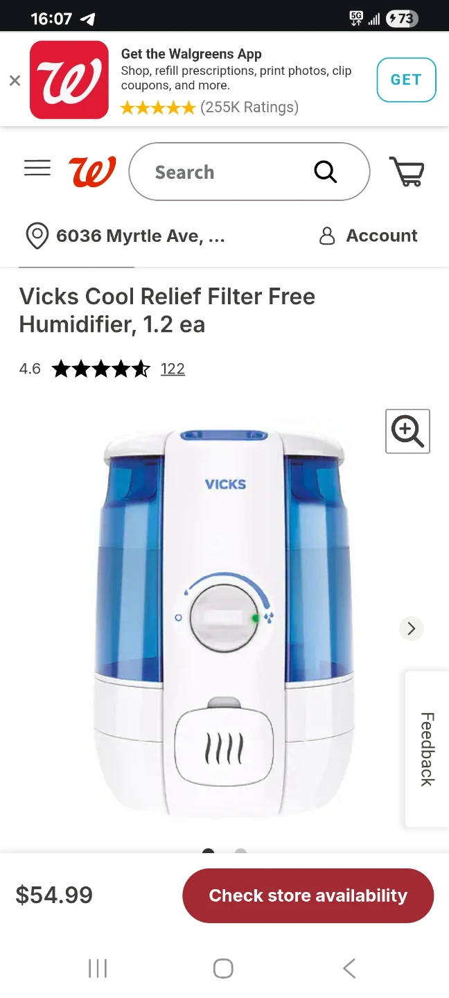 Vicks Cool Relief Filter Free Humidifier, 1.2 ea - photo 4