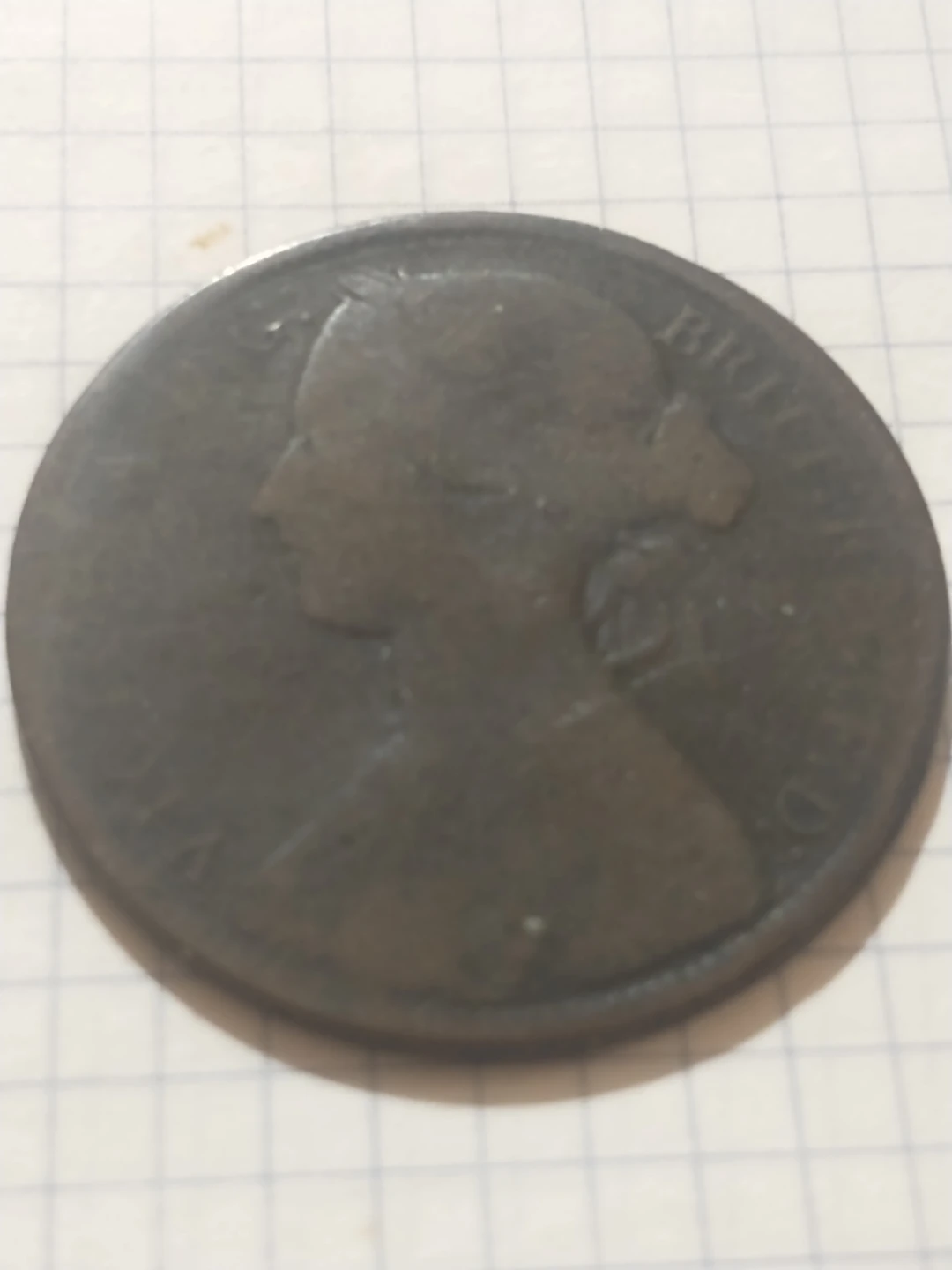 1866 England penny, worn. KM #649 - photo 2