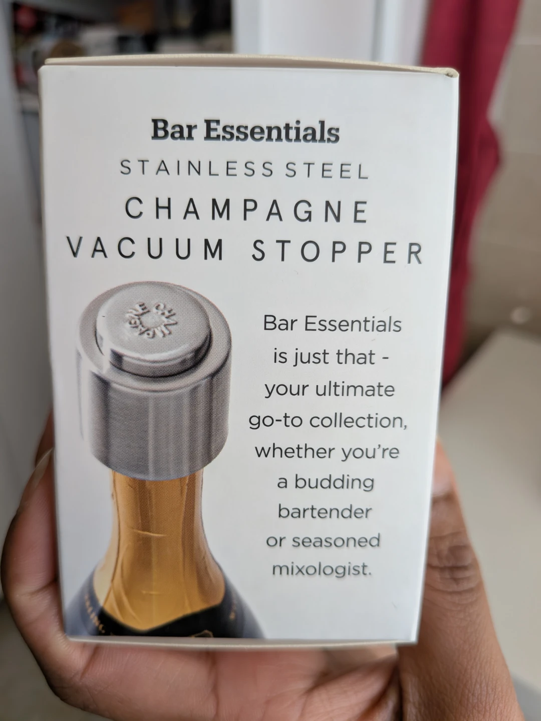 Bar Essentials Stainless Steel Champagne Vacuum Stopper - photo 5
