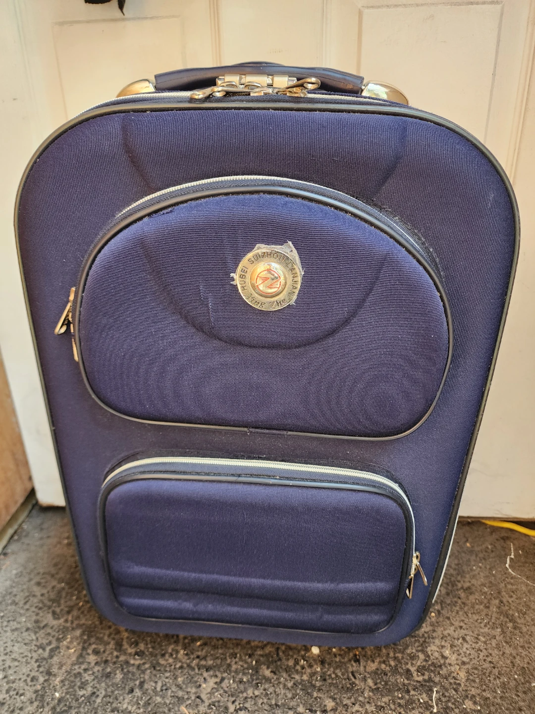 Blue Rolling Suitcase carry-on