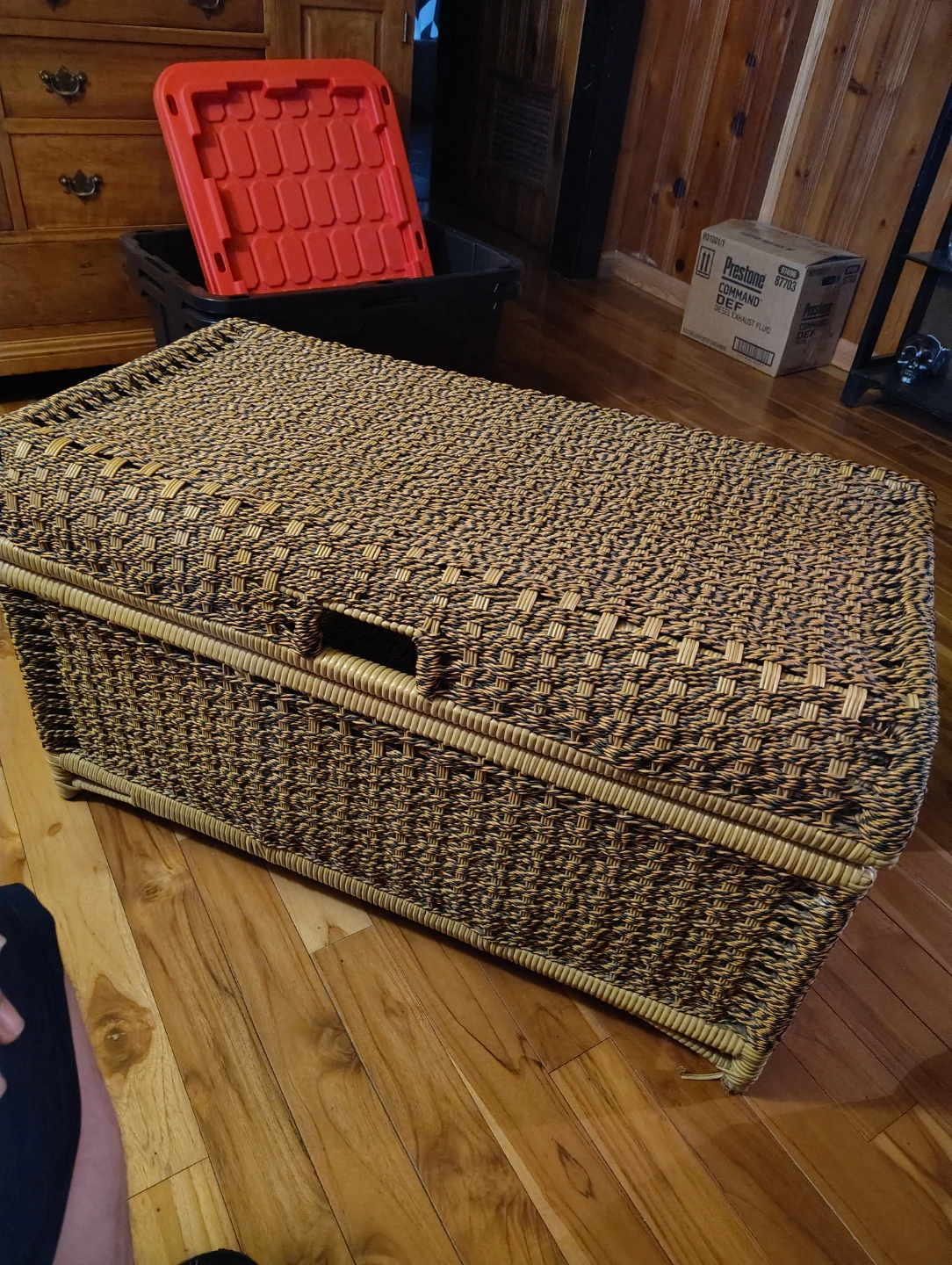 Wicker Storage Chest Trunk - photo 2